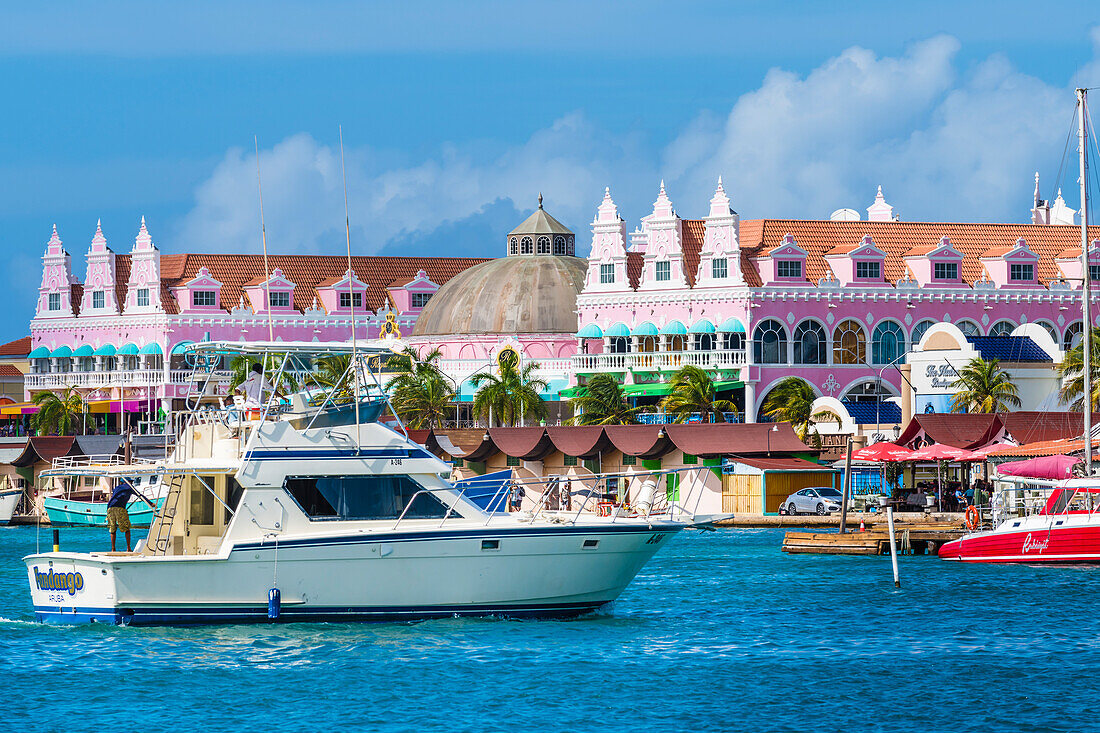  Harbor with Royal Plaza Mall, Oranjestad, Aruba, Netherlands, Lesser Antilles 