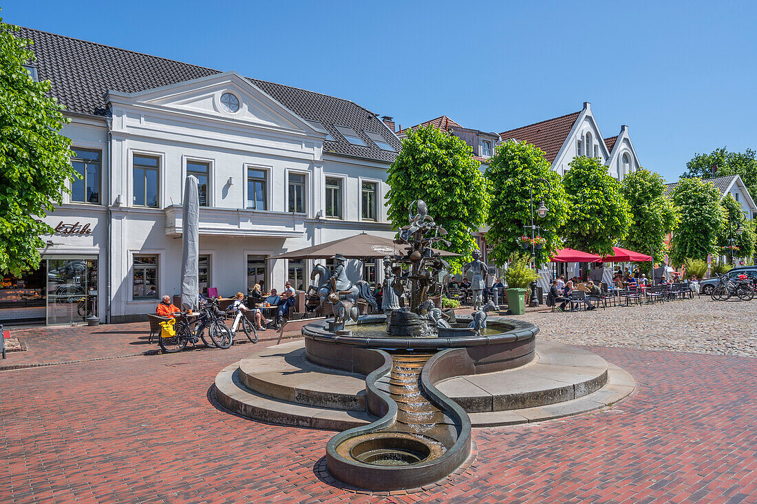  Legend fountain in Jever, East Frisia, Lower Saxony, Germany 