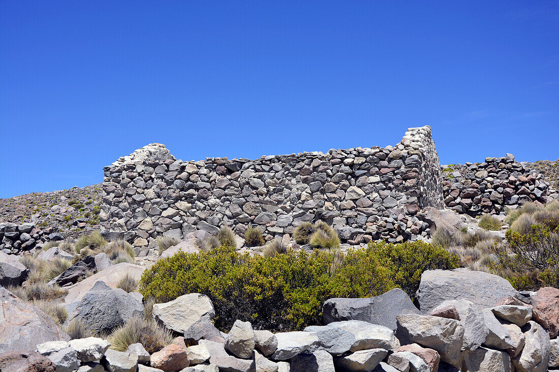  Chile; northern Chile; Arica y Parinacota Region; Lauca National Park; ancient Inca ruins 