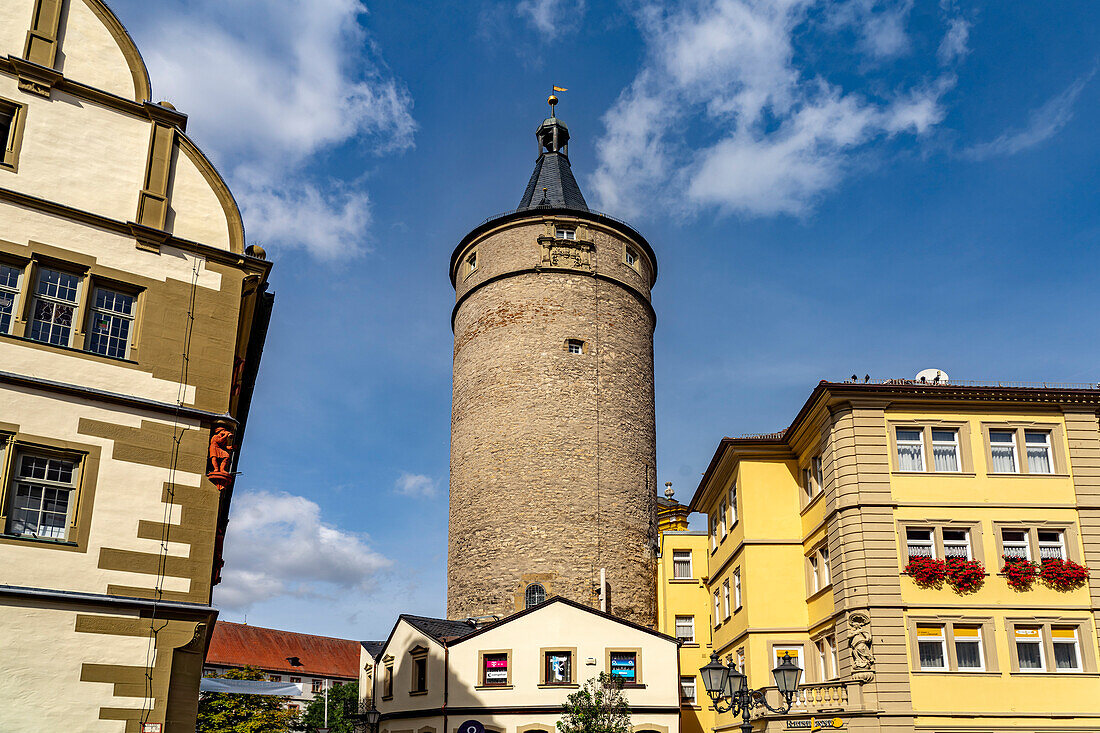 Der Marktturm in Kitzingen, Unterfranken, Bayern, Deutschland
