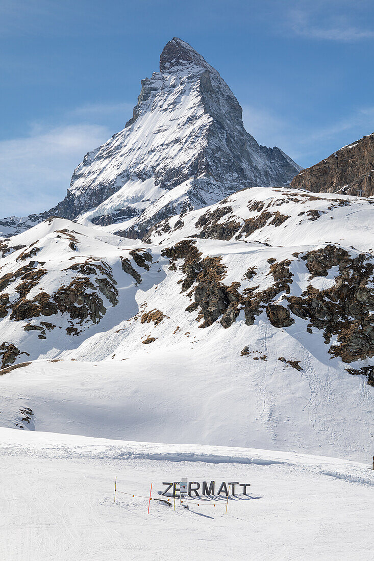 Swiss Alps with Matterhorn, Zermatt, Valais, Switzerland