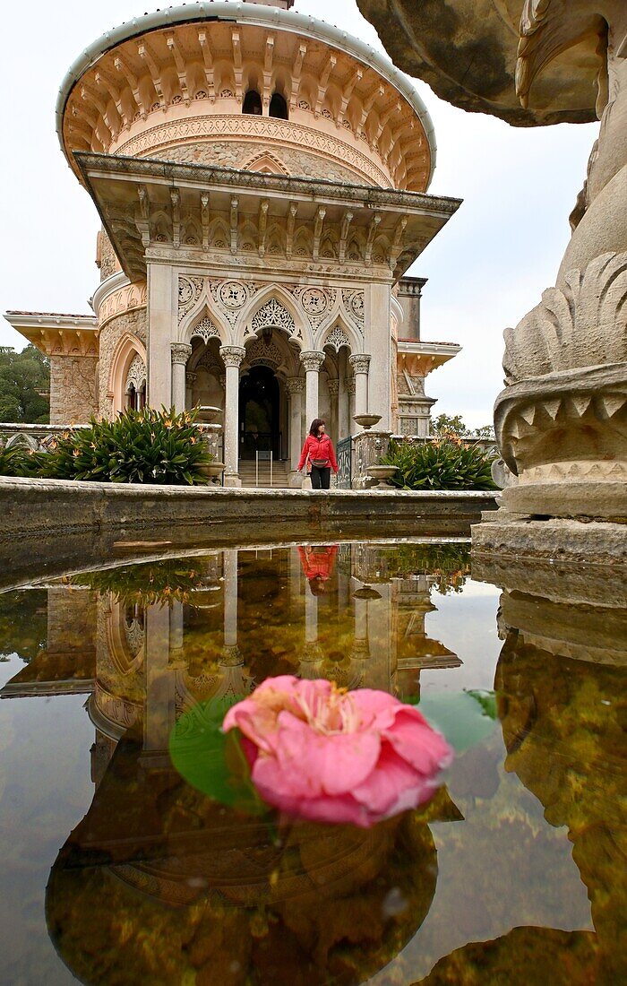 Südturm Quintinha, Palastanlage Palácio de Monserrate, Sintra, bei Lissabon, Region Lissabon, Portugal