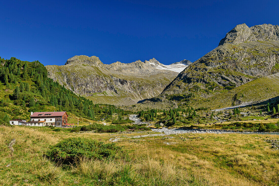  Gasthof Alpenrose with Zillertal Alps, Berliner Höhenweg, Zillertal Alps, Zillertal Alps Nature Park, Tyrol, Austria 