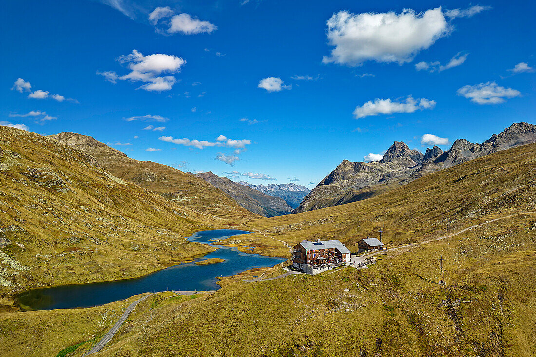  New Heilbronner Hut above Scheidsee, Silvretta, Vorarlberg, Austria 