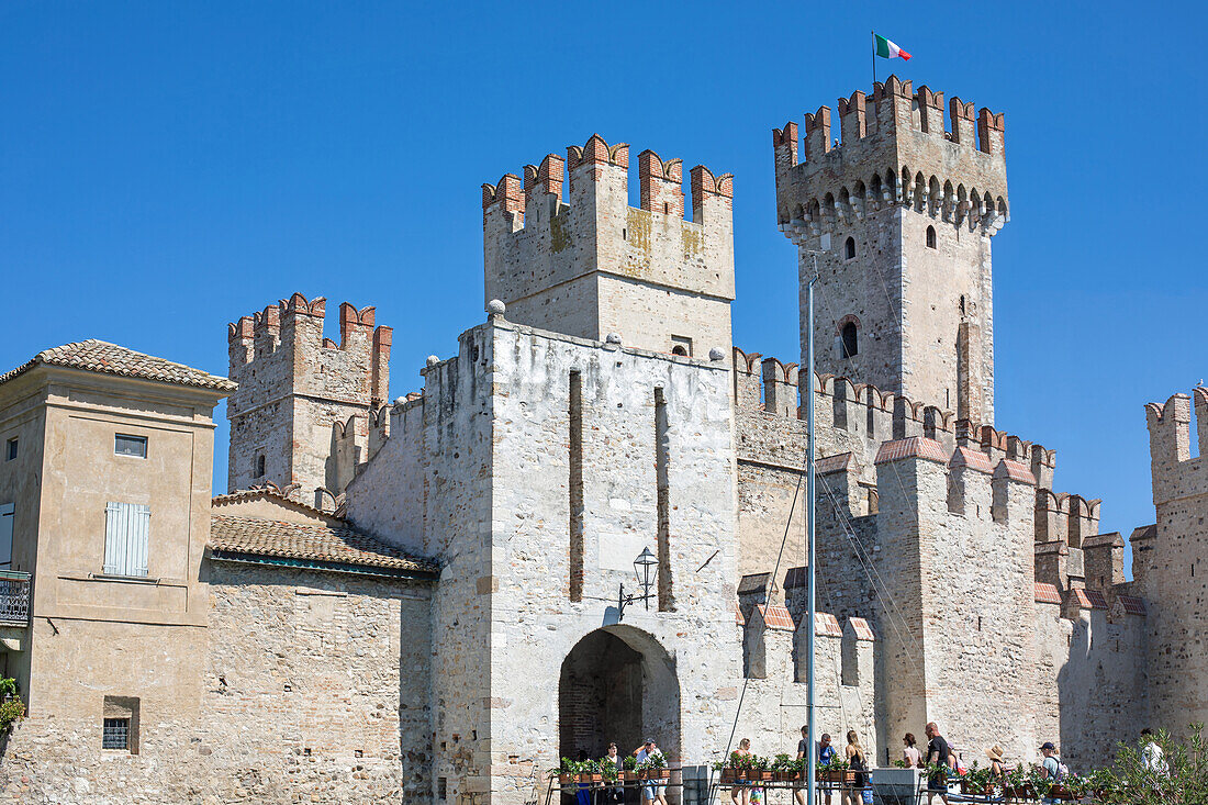  The Scaliger Castle in Sirmione, Lake Garda, Italy 