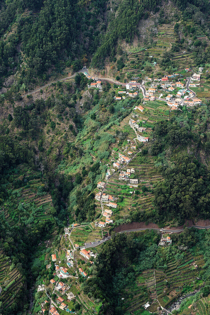 View of Curral das Freiras in Nuns Valley, Madeira, Portugal. 