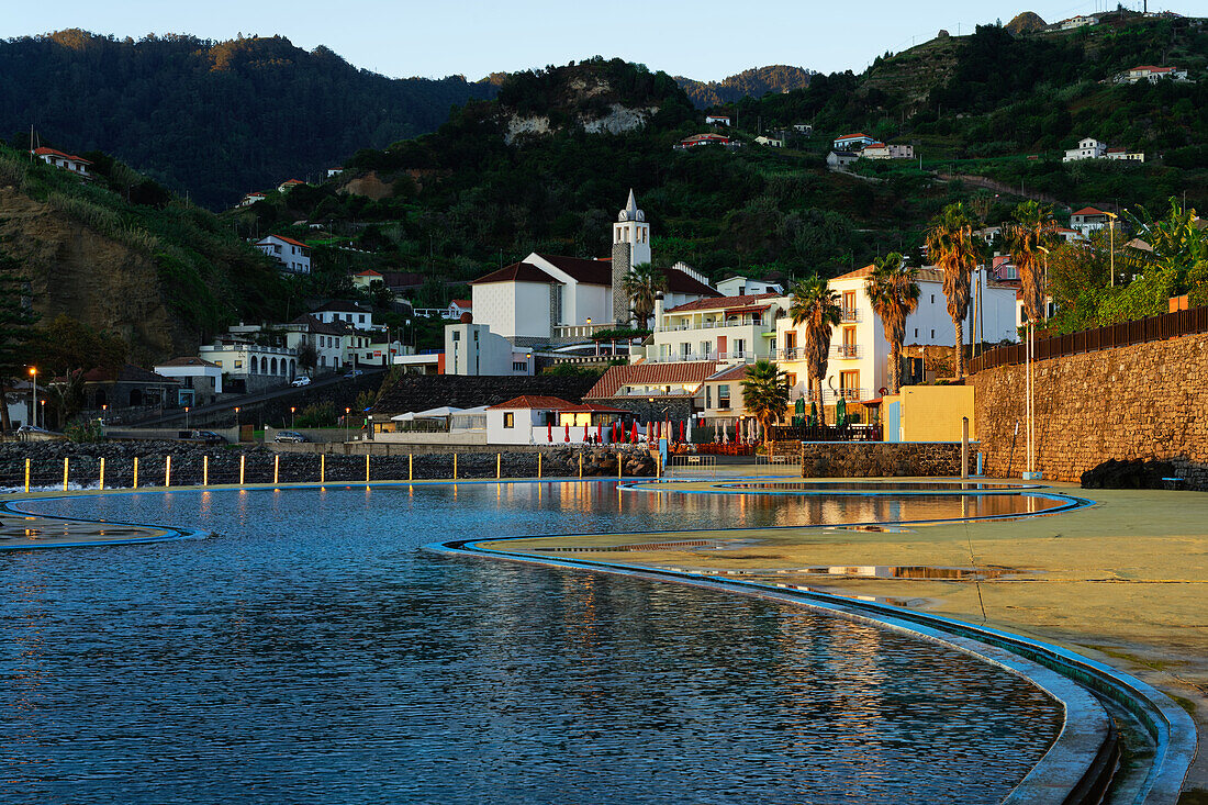  Seawater swimming pool in Porto da Cruz, Madeira, Portugal. 