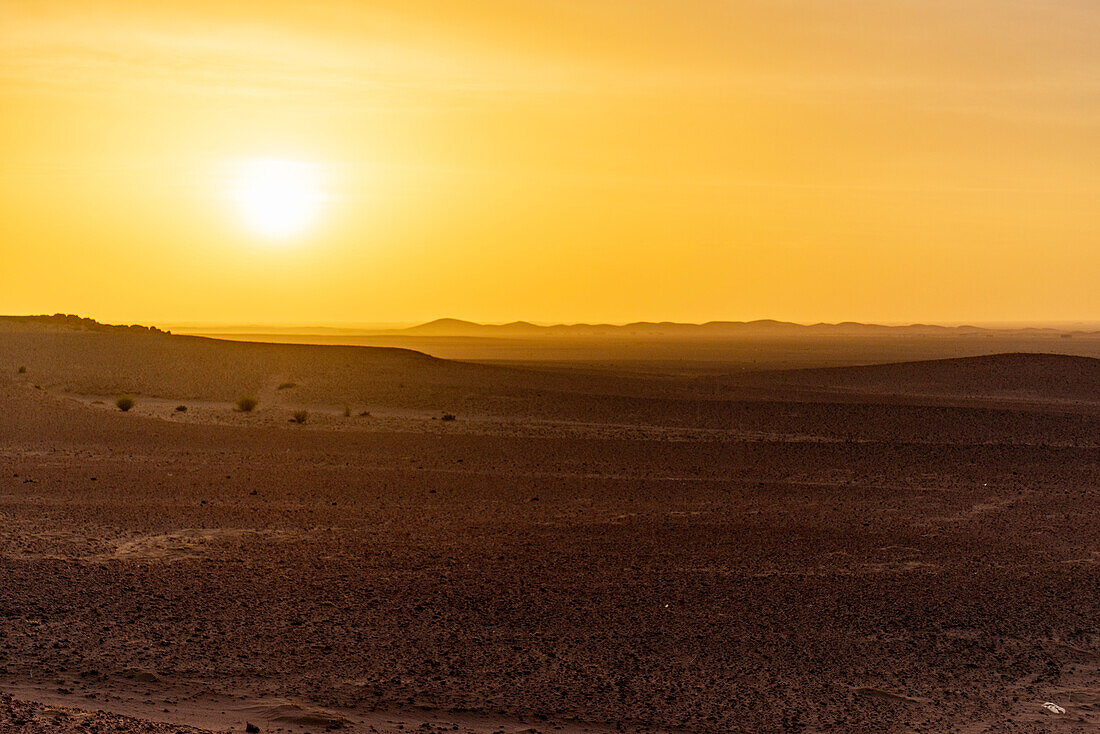 Afrika, Marokko, Zagora, Sahara, Erg Lehoudi, Sonnenaufgang, Sanddünen