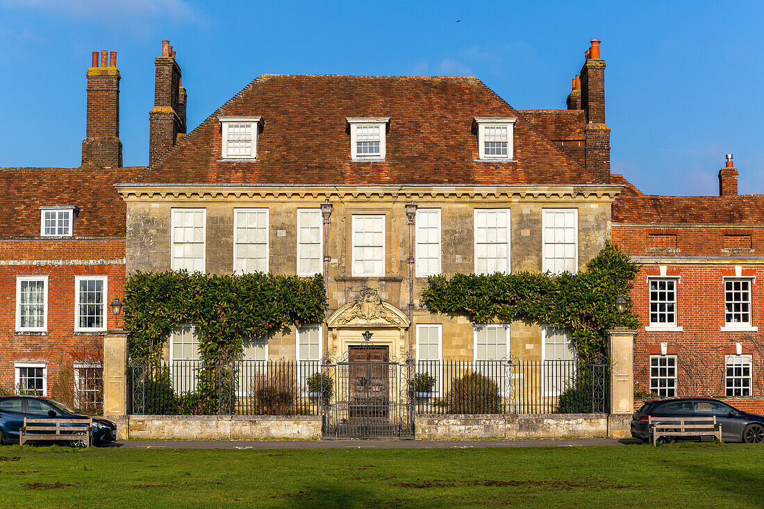 Mompesson House, ein Haus aus dem 18. Jahrhundert, Cathedral Close, Salisbury, Wiltshire, England