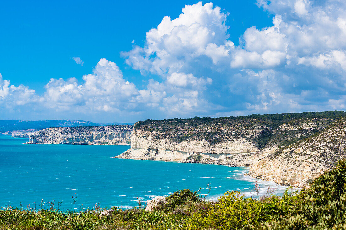 Steilküste, Östliches Mittelmeer, Kourion, Bezirk Akrotiri, Republik Zypern