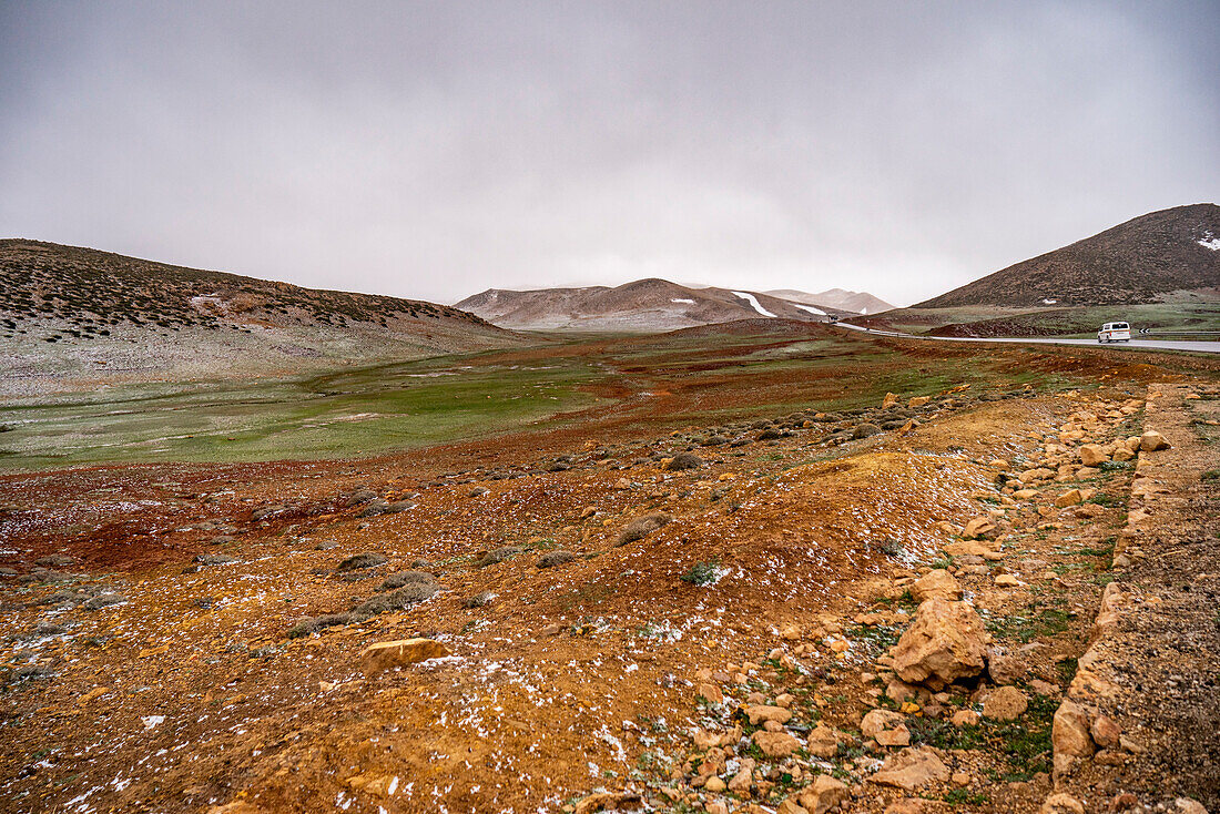  North Africa, Morocco, North, Landscape in snowfall 