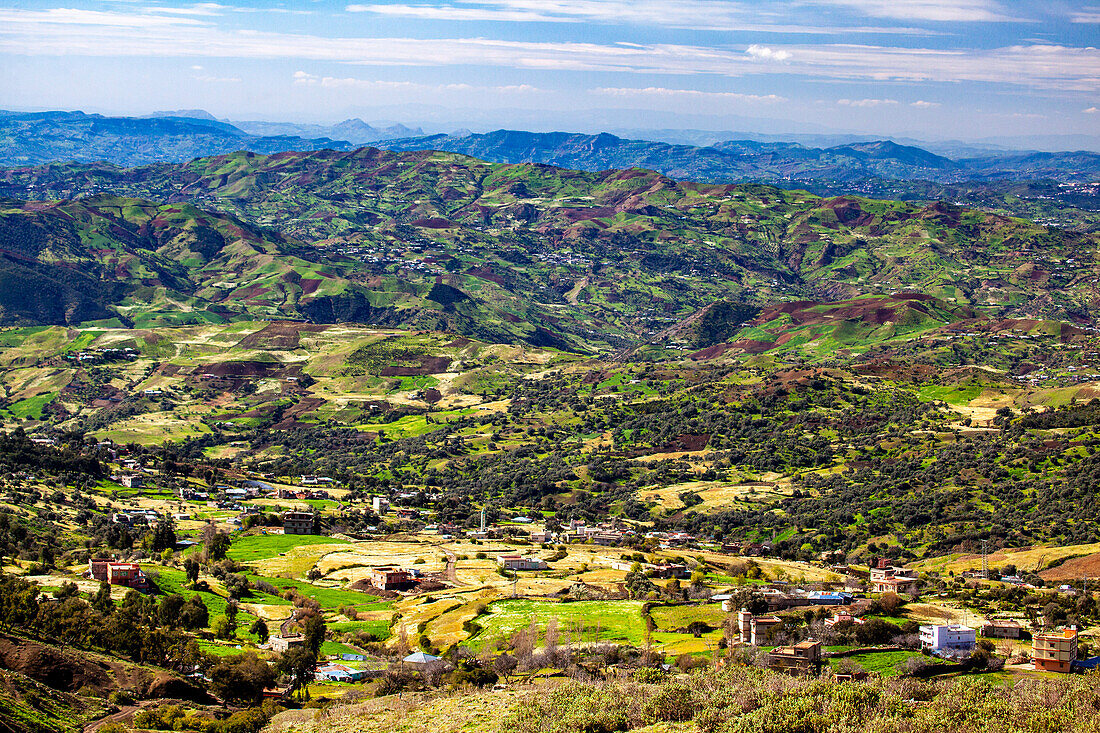  North Africa, Morocco, North, hilly landscape, agriculture, 