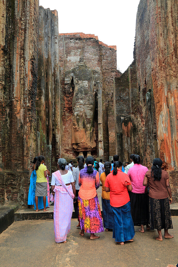 UNESCO World Heritage Site, ancient city Polonnaruwa, Sri Lanka, Asia, Lankatilaka building, Alahana Pirivena complex