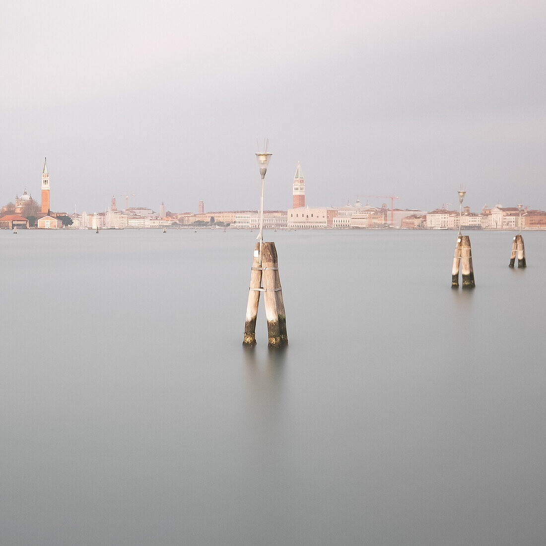  Panoramic view of St. Mark&#39;s Square and the bay, Venice, Veneto, Italy, Europe 