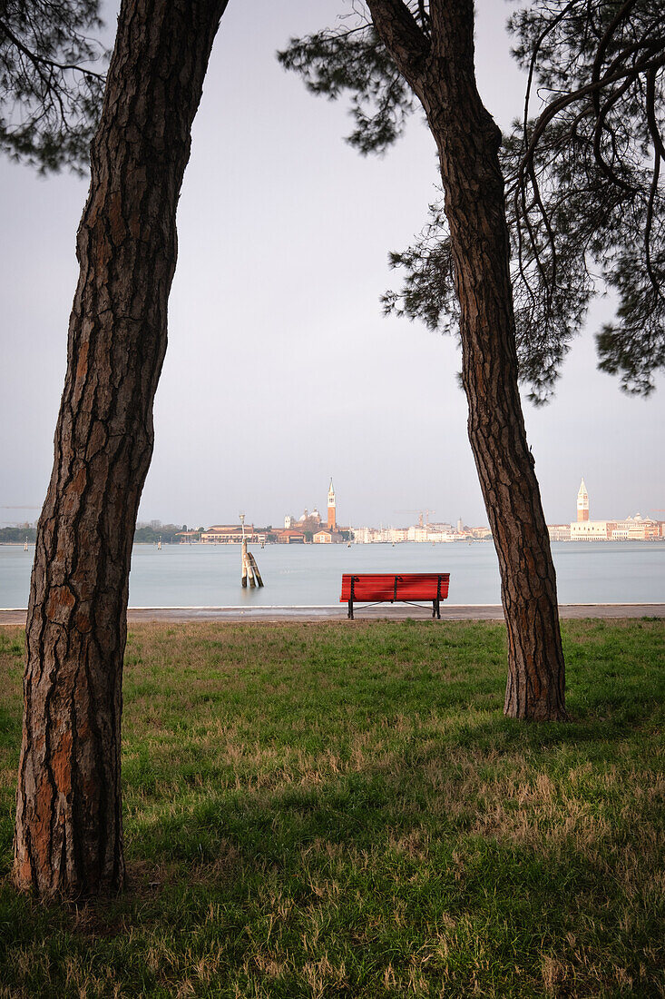  view of the Venice scenery from the Giradini della Biennale, Venice, Veneto, Italy, Europe 