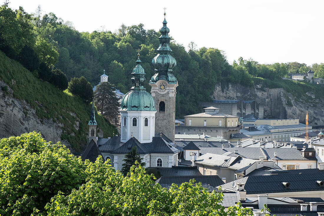  St. Peter&#39;s Abbey with cemetery and Margarethen Chapel in the city of Salzburg, Austria, Europe 