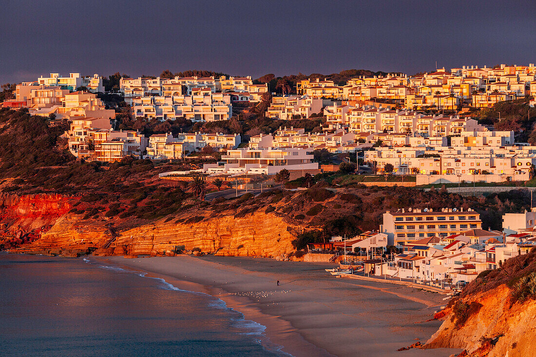 Europa, Portugal, Algarve, Dorf Selema, Sonnenuntergang, Atlantik,