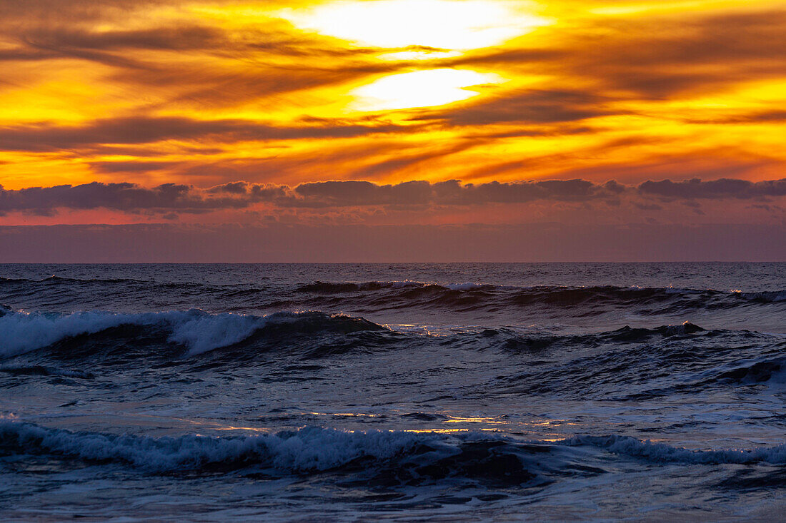 Europa, Portugal, Algarve, Sonnenuntergang, Atlantik,