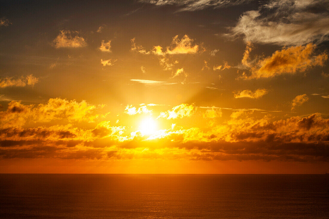 Europa, Portugal, Algarve, Sonnenuntergang, Atlantik,