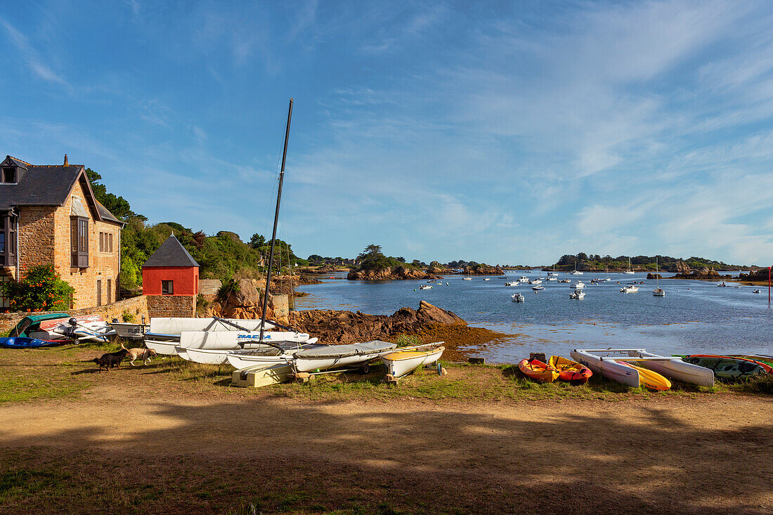 Boats, Île-de-Bréhat, Côtes-d'Armor, France