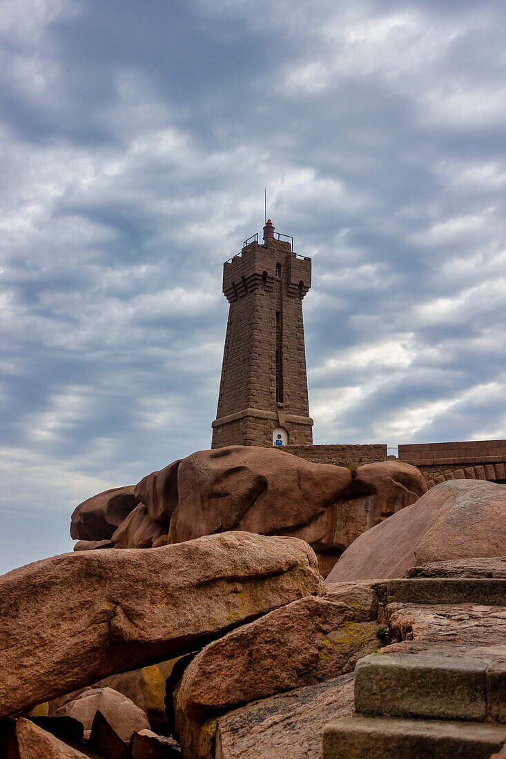 Rosa Granitküste, Ploumanac'h, Perros-Guirec, Côtes-d'Armor, Frankreich