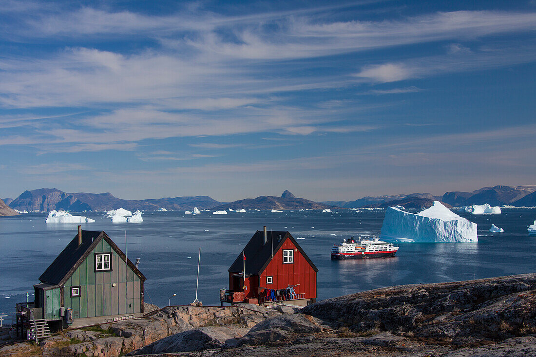 Hurtigruten Schiff MS Fram, Uummannaq, Uummannaqfjord, Nord-Grönland, Groenland