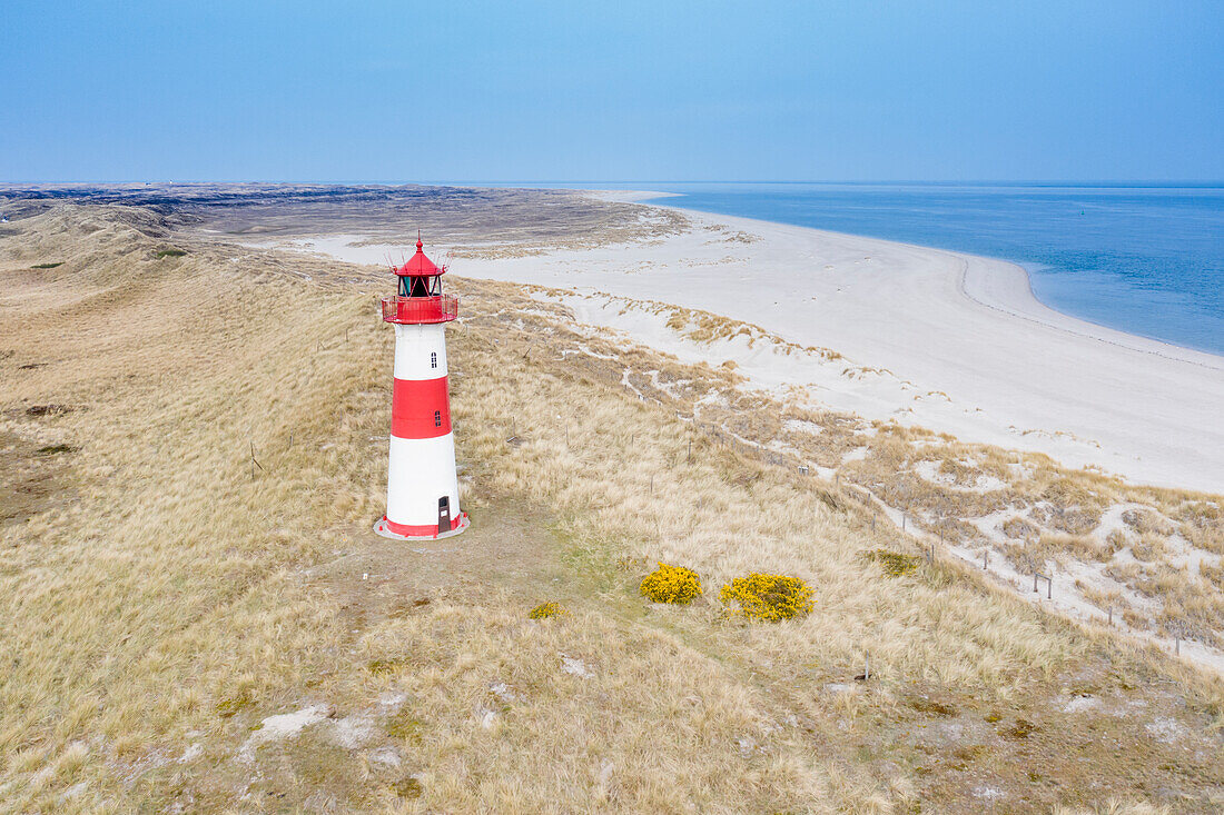 Leuchtturm List Ost auf dem Ellenbogen, Insel Sylt, Nordfriesland, Schleswig-Holstein, Deutschland