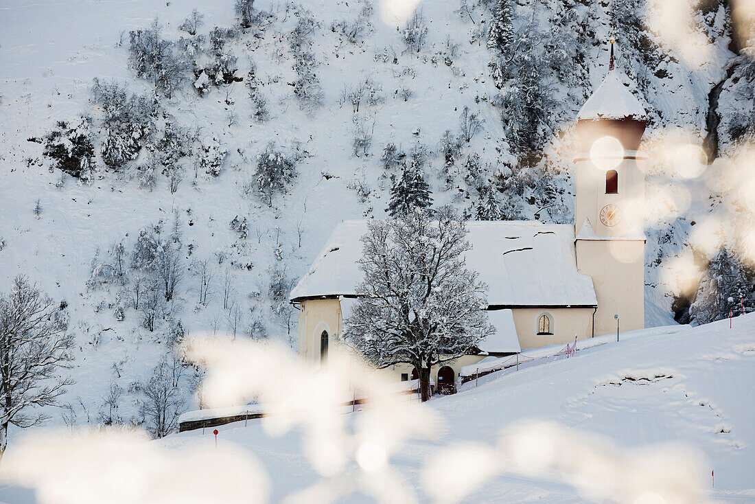  Snowy mountain landscape, Damüls, Bregenzerwald, Vorarlberg, Austria 