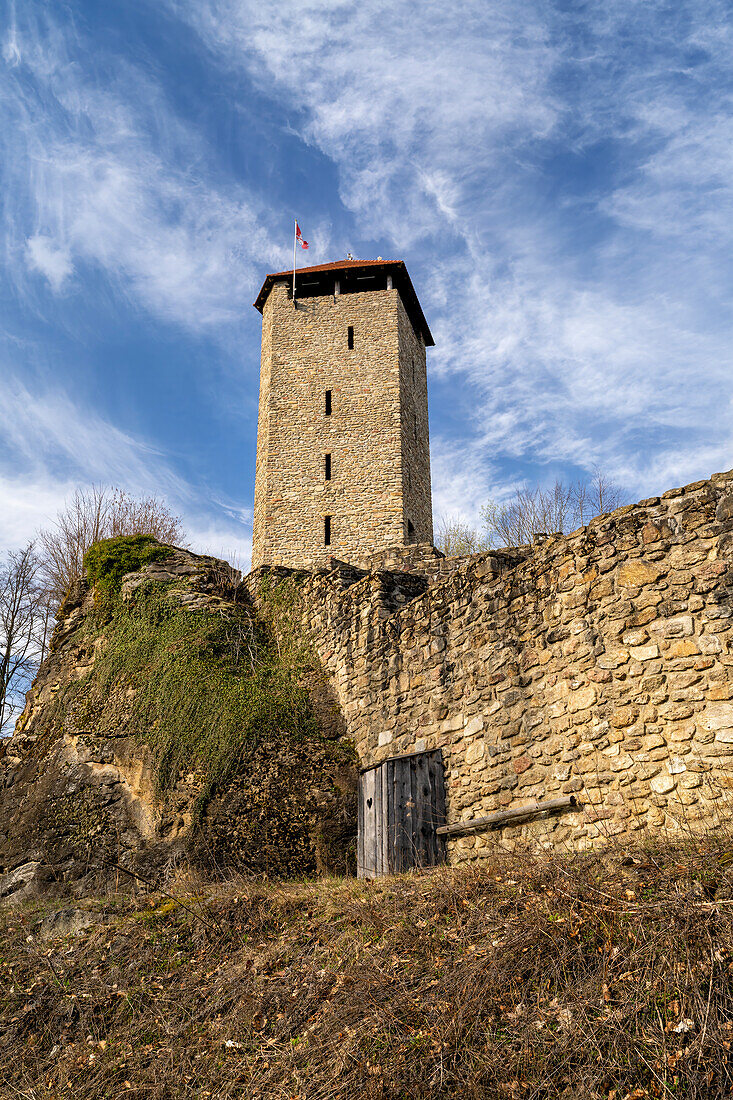  At Altnußberg Castle in the Bavarian Forest near Viechtach, Lower Bavaria, Bavaria, Germany, Europe 