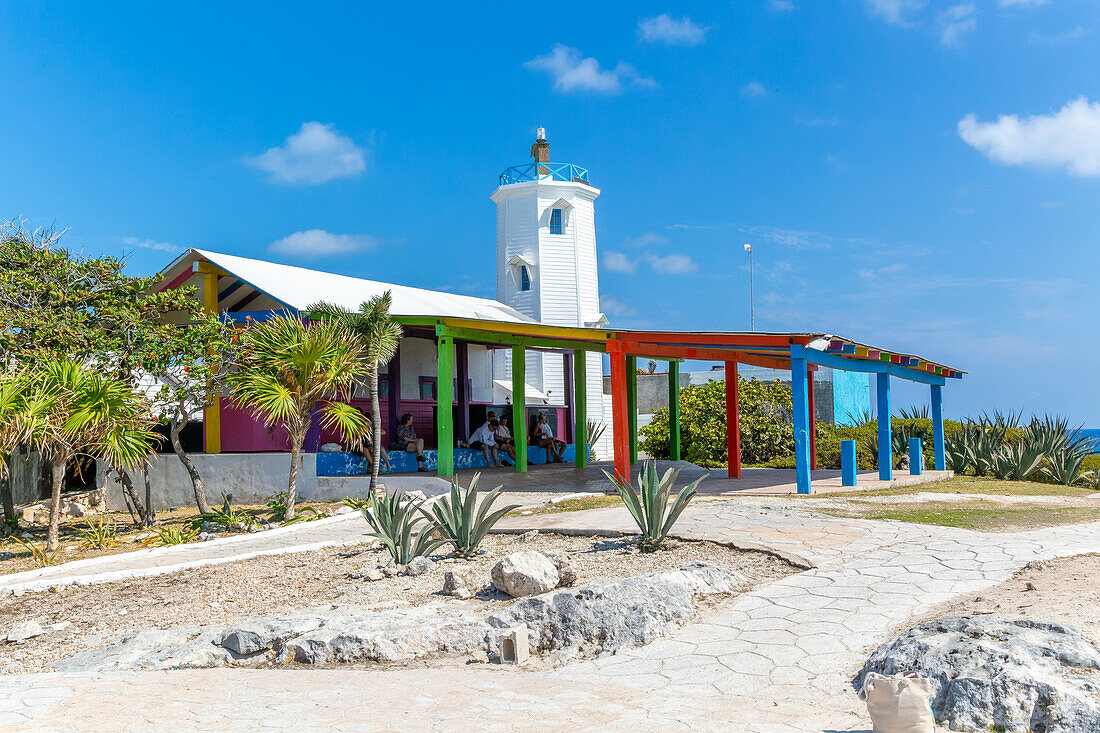Leuchtturm von Punta Sur, Isla Mujeres, Karibikküste, Cancun, Quintana Roo, Mexiko