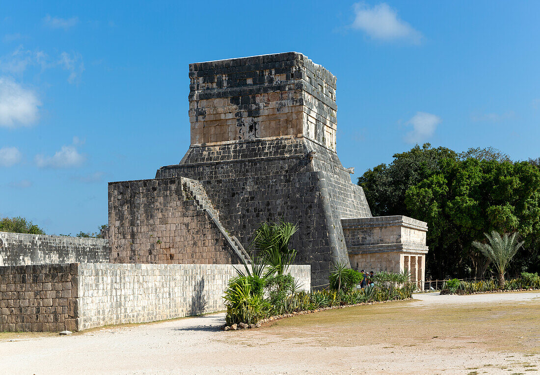 Tempel der Jaguare, Templo de los Jaguares, Chichen Itzá, Maya-Ruinen, Yucatan, Mexiko