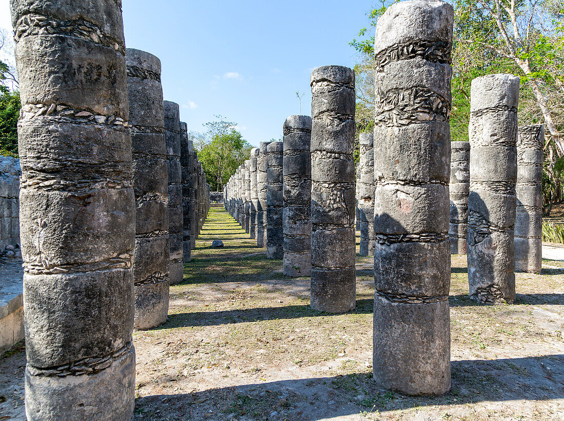 Gruppe der Tausend Säulen, Chichen Itzá, Maya-Ruinen, Yucatan, Mexiko