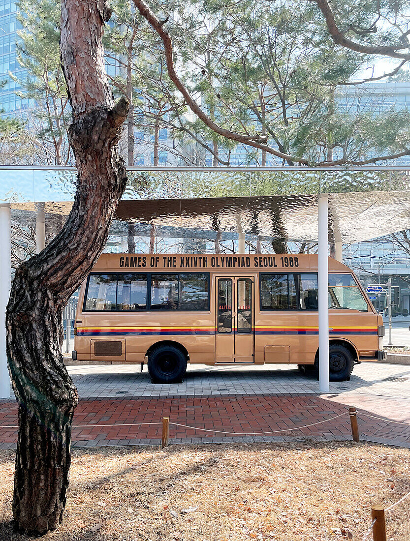 Olympia-Bus von 1988, Museumsstück, Museum of History, Seoul, Südkorea, Asien