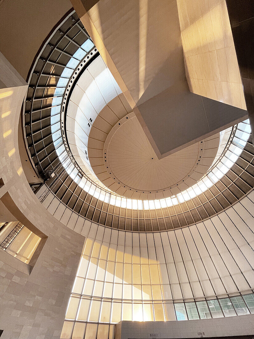 Nationalmuseum, Foyer, Blick in die Deckenrundung mit Lichtspiel, Architektur, Seoul, Südkorea, Asien