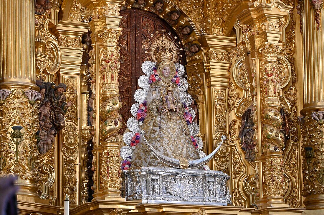  in the pilgrimage church of El Rocio in the Donana National Park, Andalusia, Spain 