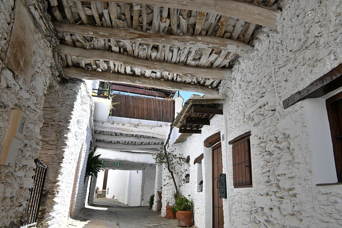  in Bubion in the Alpujarras in the Sierra Nevada National Park, Andalusia, Spain 