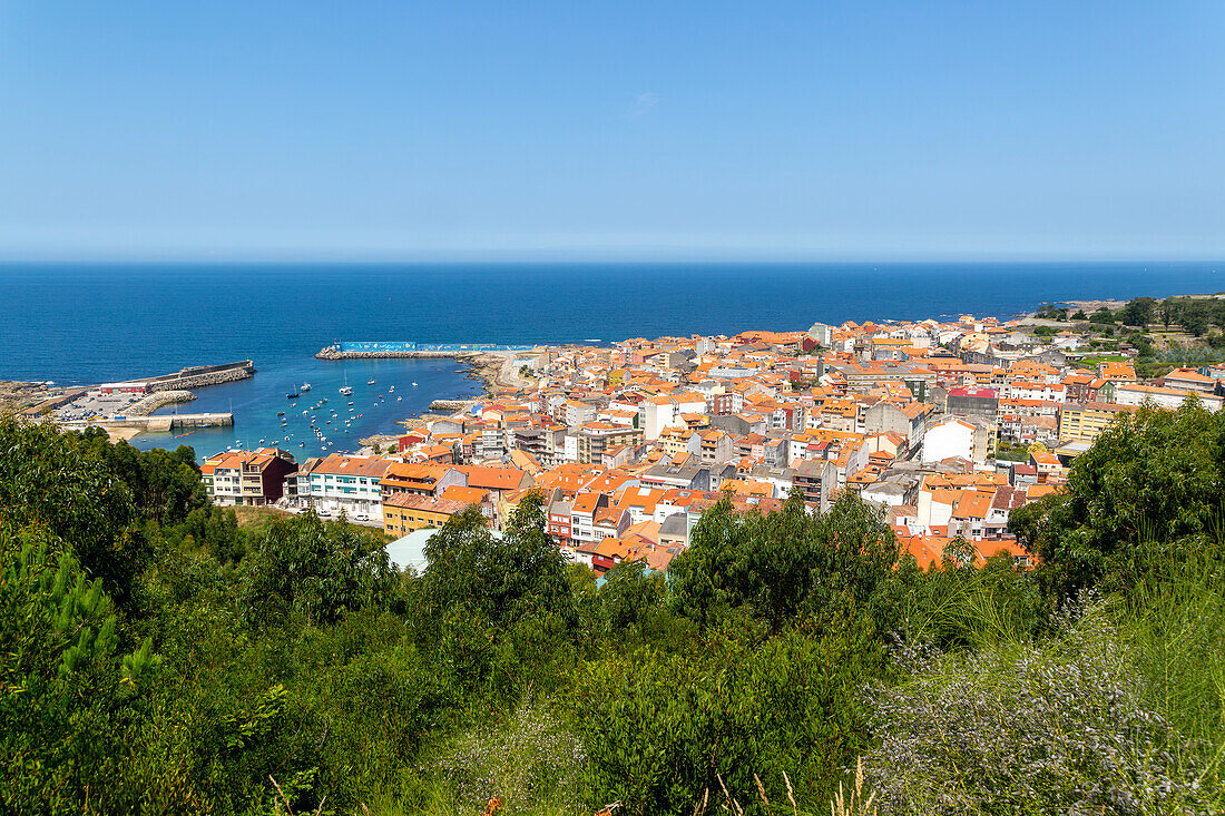 Dächer der Stadt A Guarda, Provinz Pontevedra, Galicien, Spanien