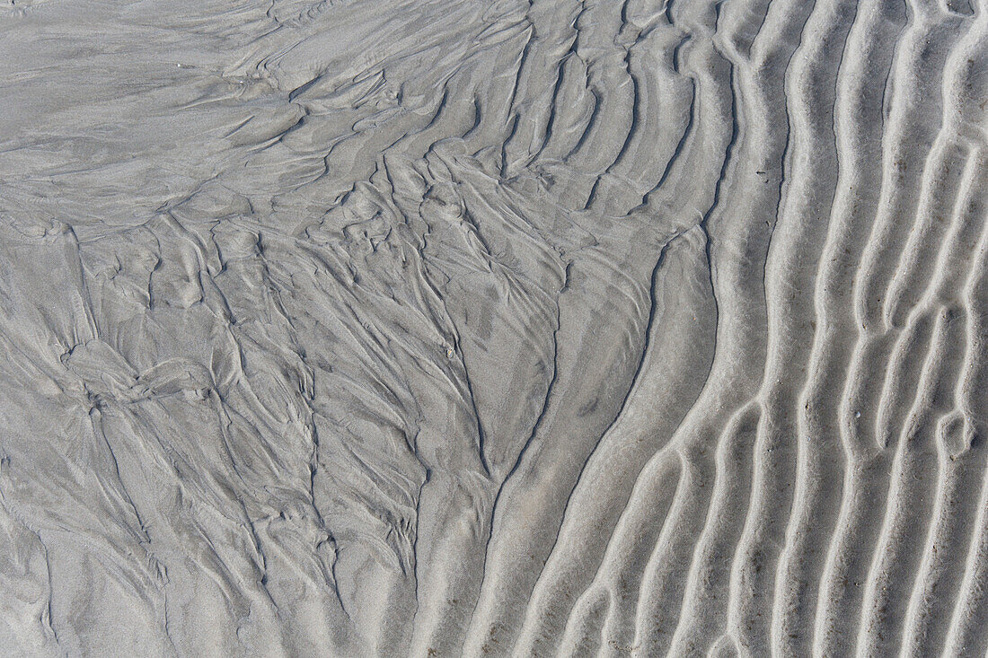 Rippelmarken, Strukturen im Watt, Nationalpark Wattenmeer, Schleswig-Holstein, Deutschland