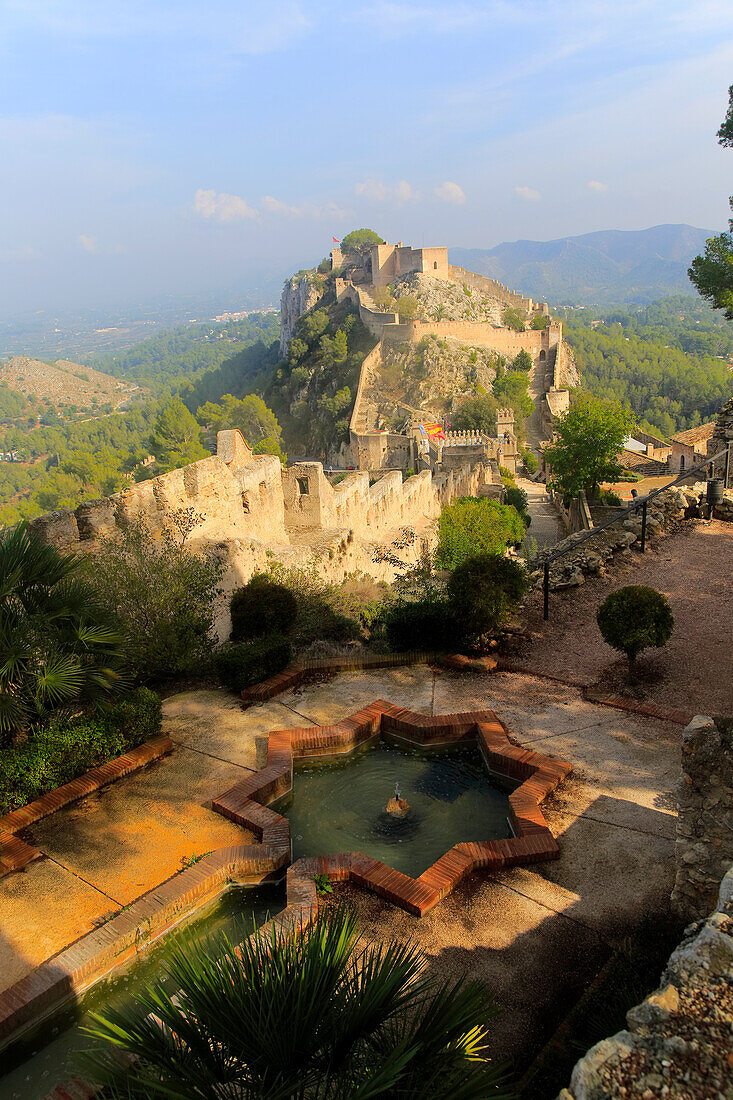 Maurischer Pool im Schloss von Xàtiva oder Jativa, Provinz Valencia, Spanien