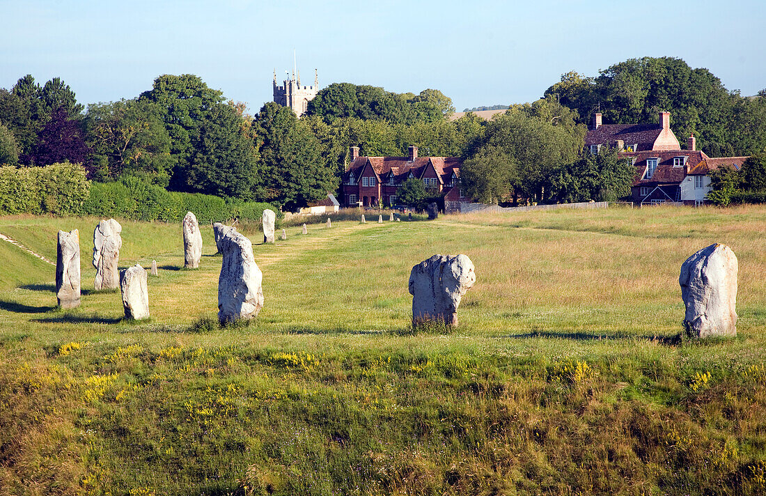 Menhire des Henge in Avebury, Wiltshire, England