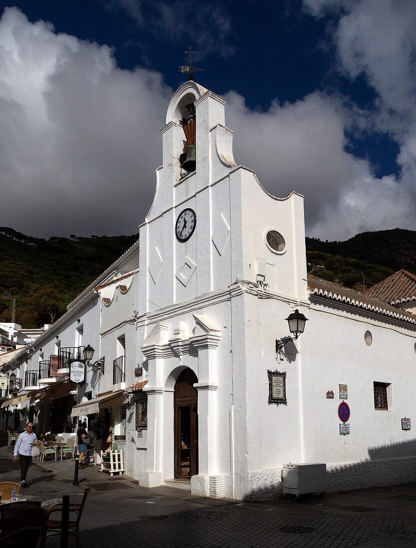 Historic church of San Sebastian in village of Mijas, Malaga province, Andalusia, Spain