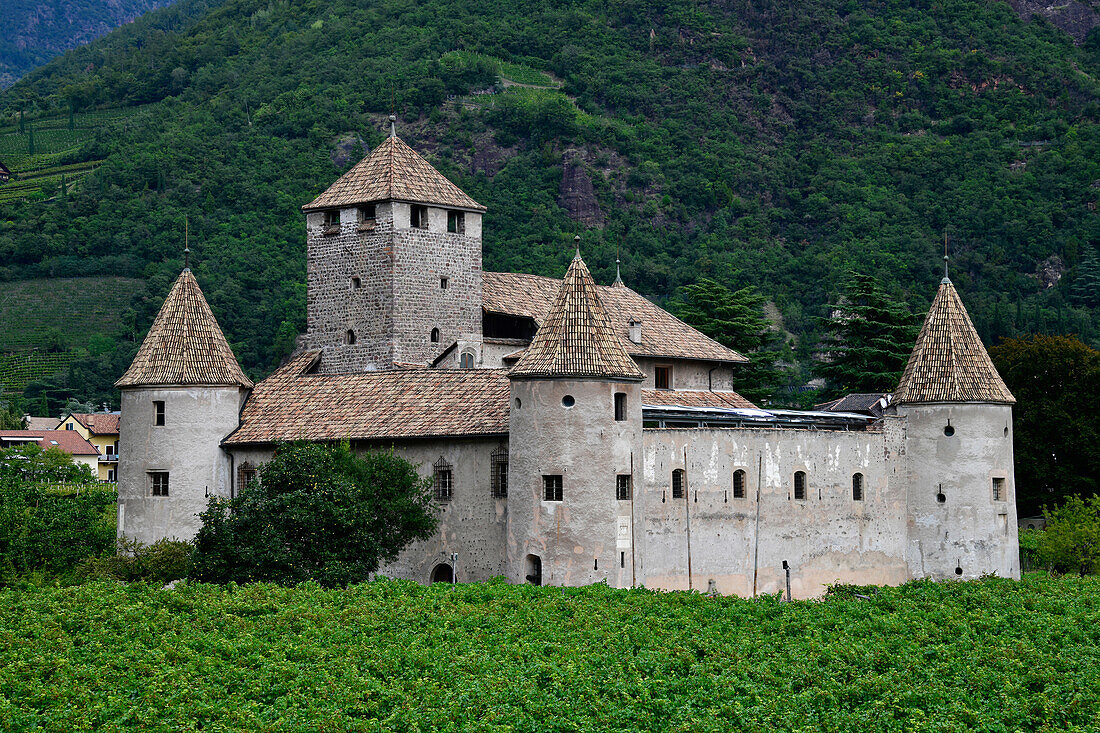  Maretsch Castle in the historic centre of Bolzano, South Tyrol, Italy 