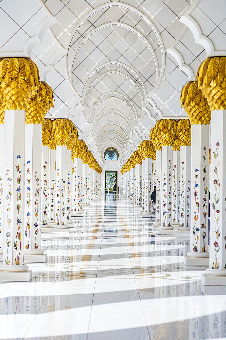 The Sheikh Zayed Grand Mosque is located in Abu Dhabi, the capital city of the United Arab Emirates