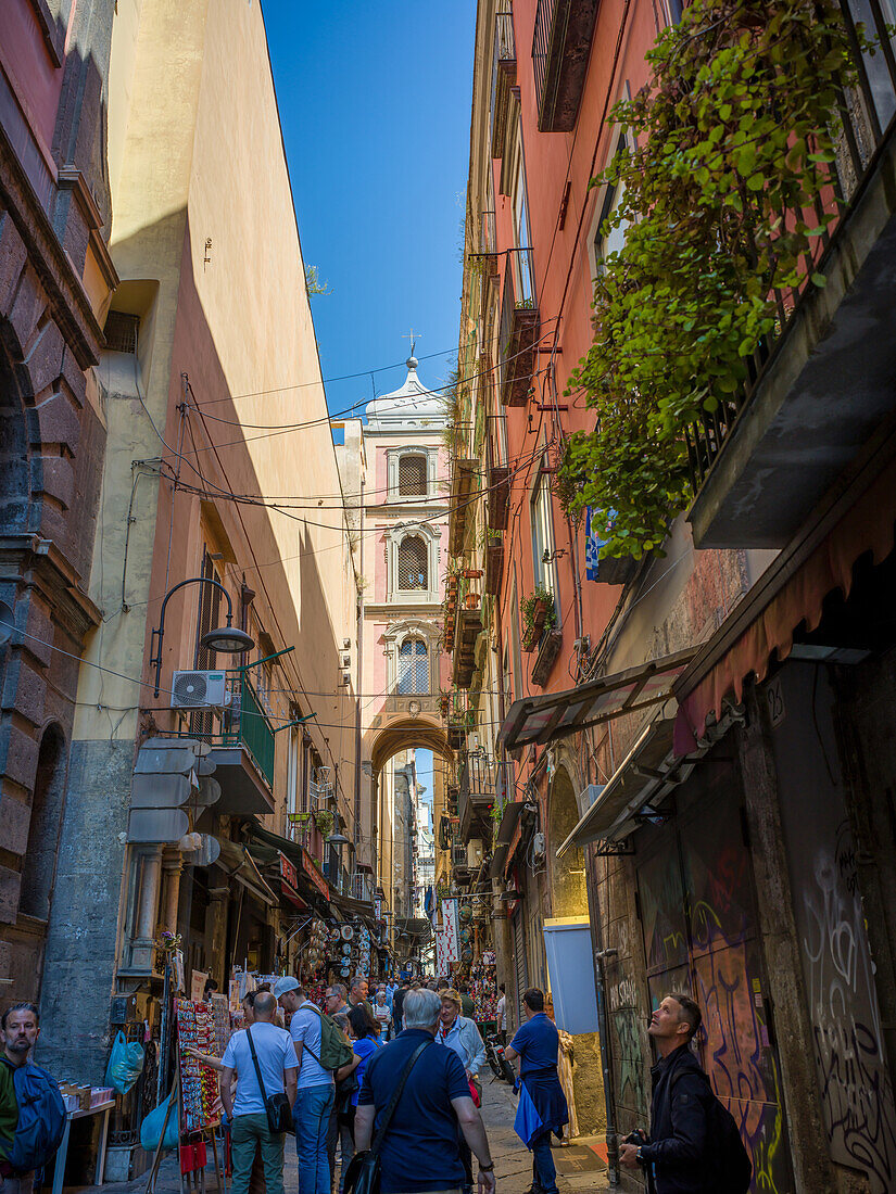 Krippenstraße, Via S. Gregorio Armeno, Altstadt, Neapel, Kampanien, Süditalien, Italien, Europa