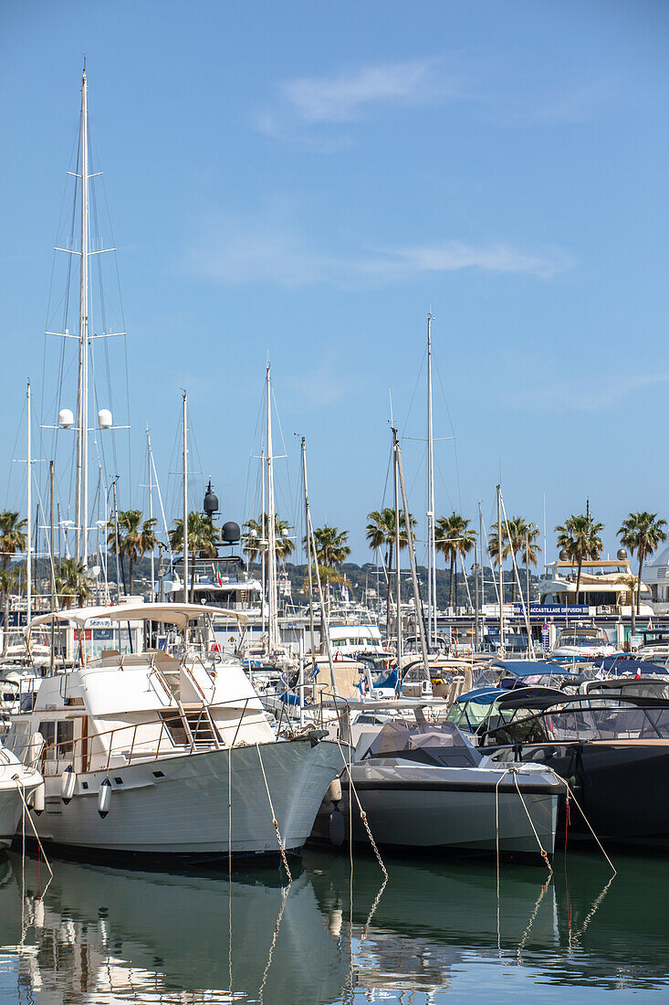  Yachts in the port of Antibes, France 