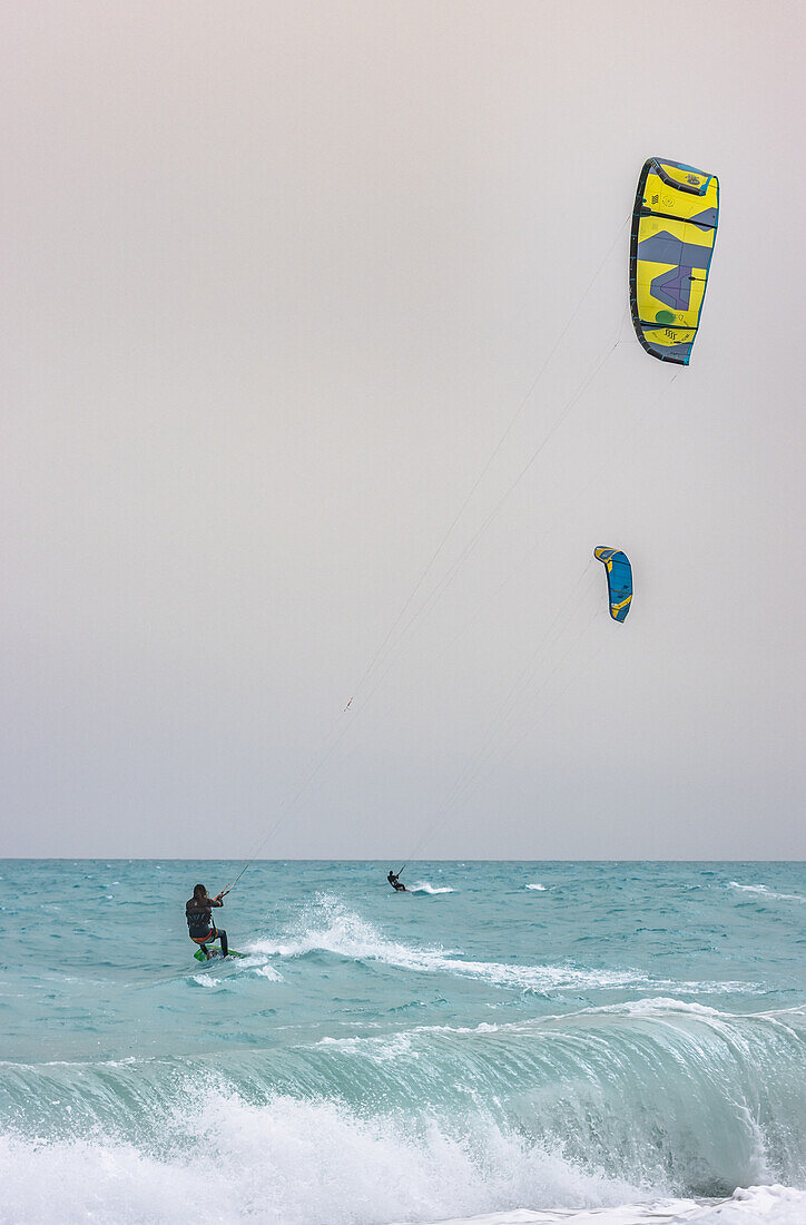  Kitesurfer on the Cote d&#39;Azur in Nice, France 