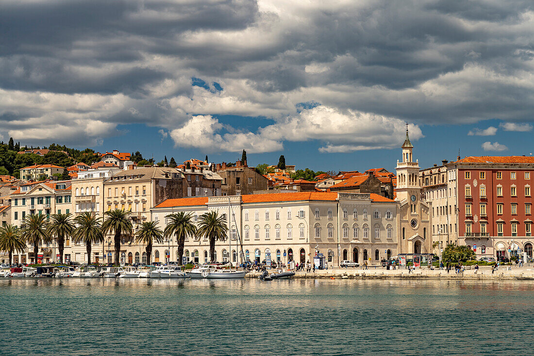  Riva Promenade and St. Francis Church in Split, Croatia, Europe 