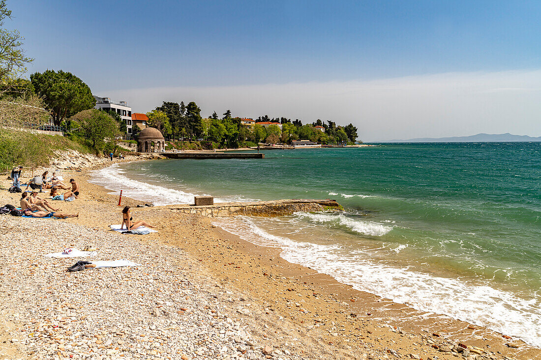  Kolovare beach in Zadar, Croatia, Europe 