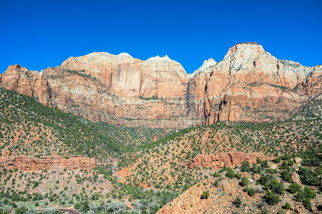 Berg 'Opferaltar' 'Altar of Sacrifice', Zion Nationalpark, Utah, USA, Vereinigte Staaten