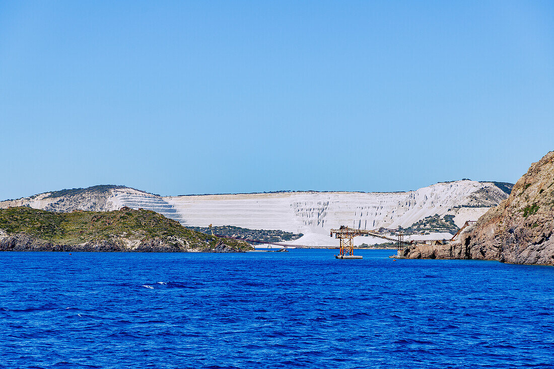  Pumice quarry on the island of Giali (Gyali) in Greece 